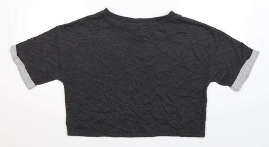 Divided Womens Grey Basic T-Shirt Size M