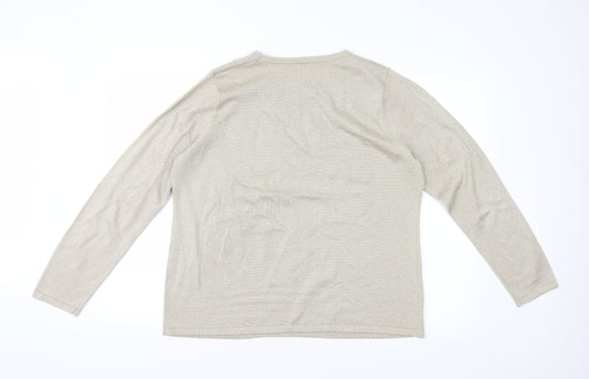 BM Womens Gold Pullover Jumper Size L