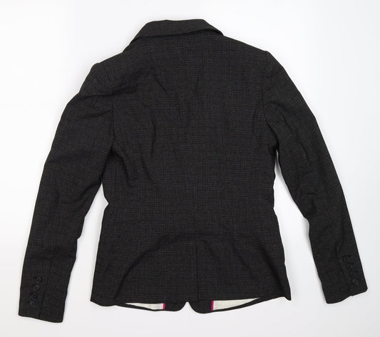 NEXT Womens Black Striped Jacket Suit Jacket Size 10