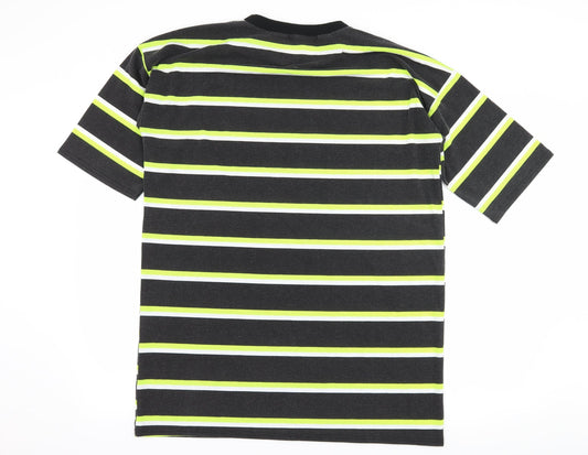 Lasula Womens Grey Striped T-Shirt Dress Size 10