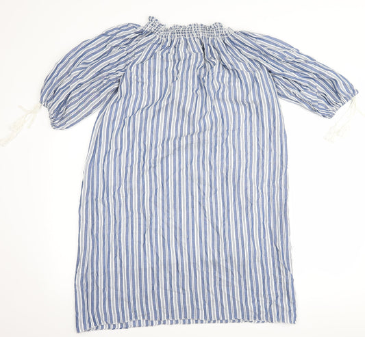 Max Studio Womens Blue Striped Shift Size S