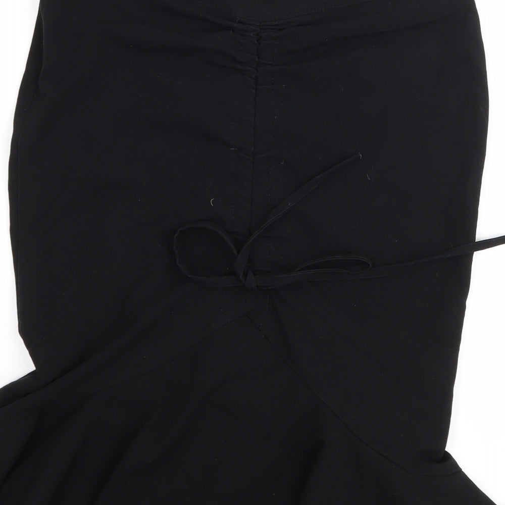Brand and care label for Ad Lib women’s black tulip skirt, size UK 8