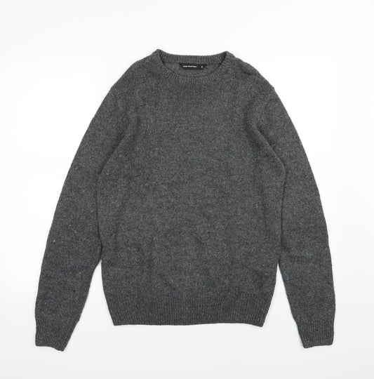Cedar Wood State Mens Grey Knit Pullover Jumper Size S