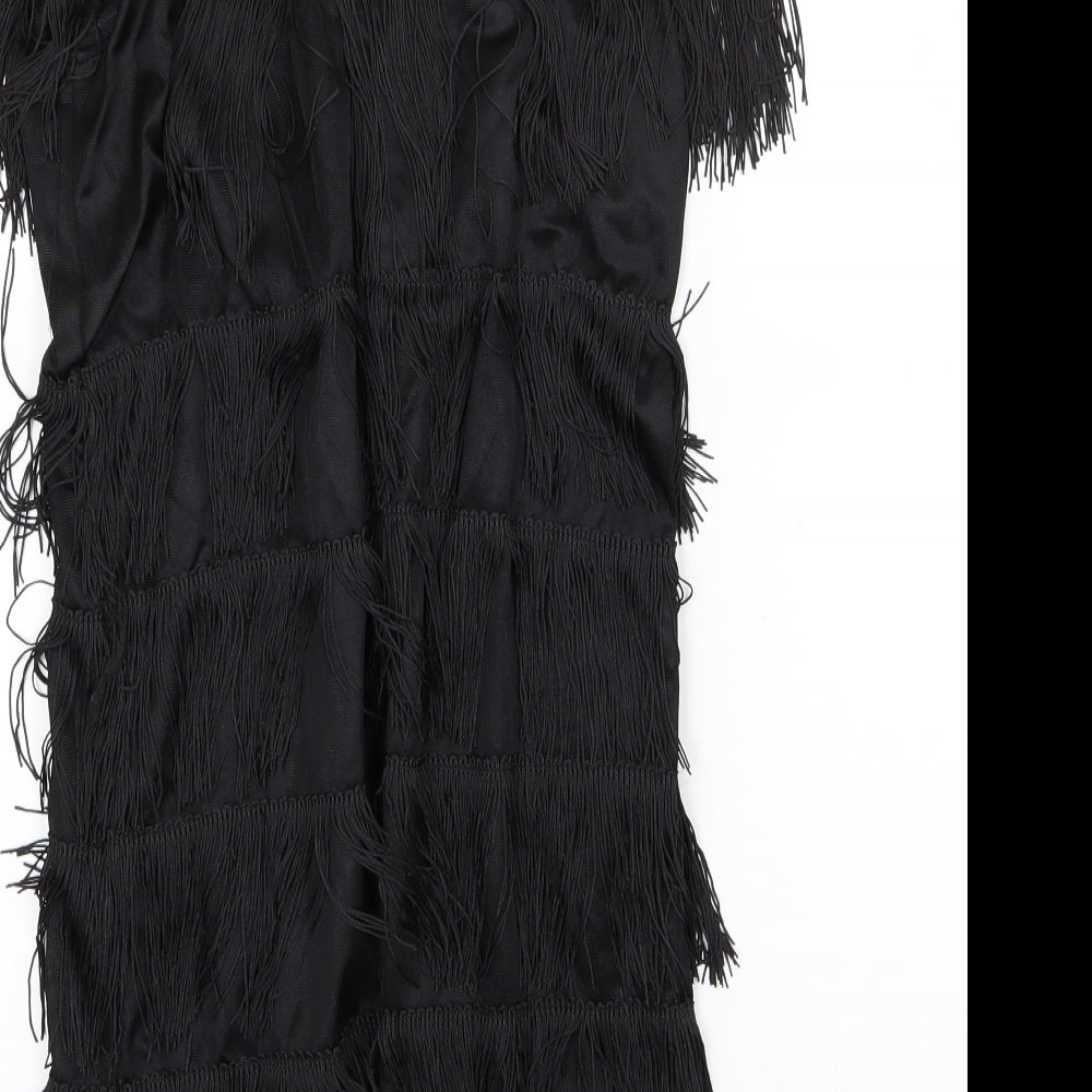 Rubie's Womens Black Chiffon Pencil Dress Size S