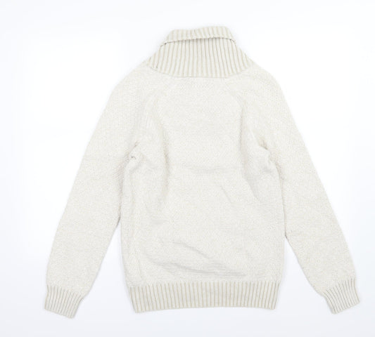 H&M Mens Beige Knit Pullover Jumper Size S