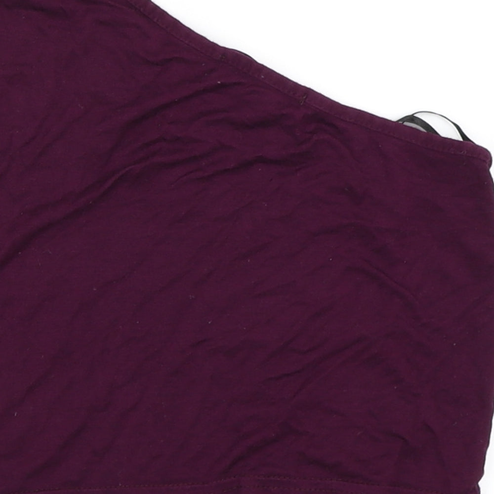 Missguided Womens Purple Basic Tank Size 4