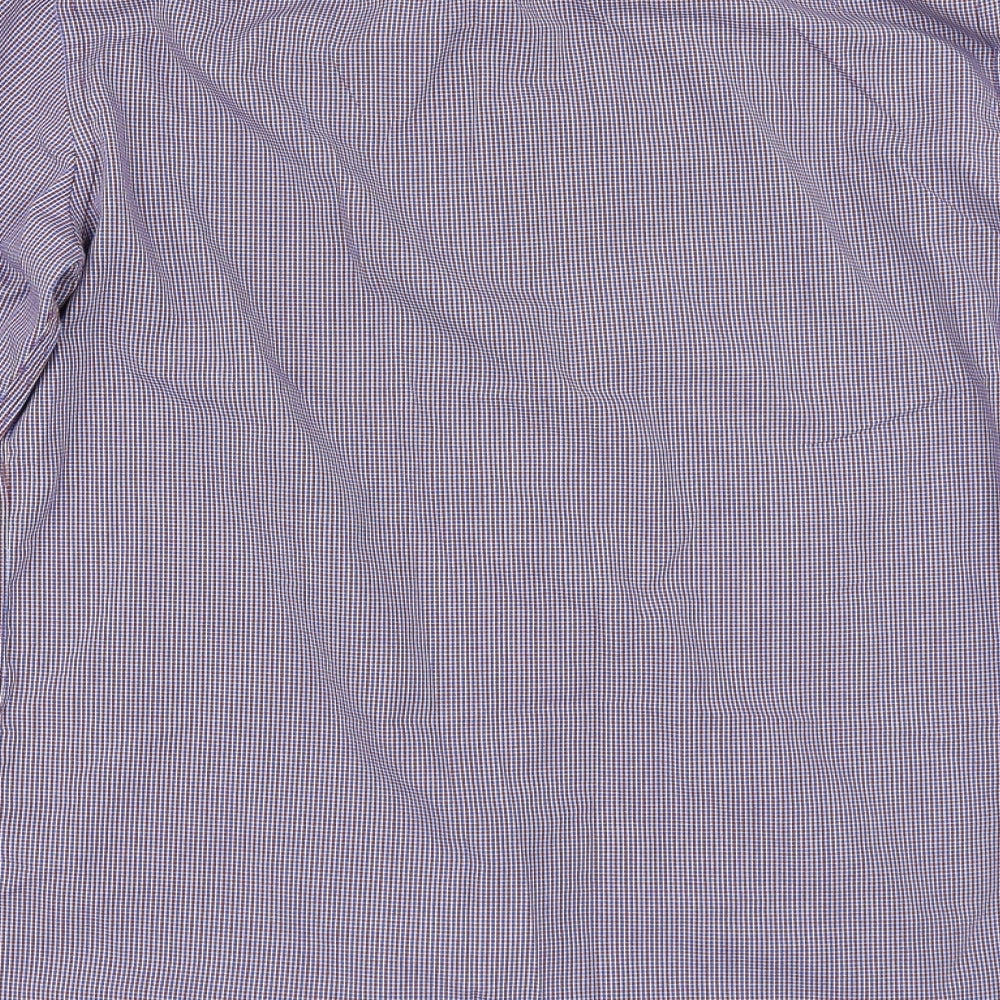 Topman Mens Blue Check Button-Up Size S