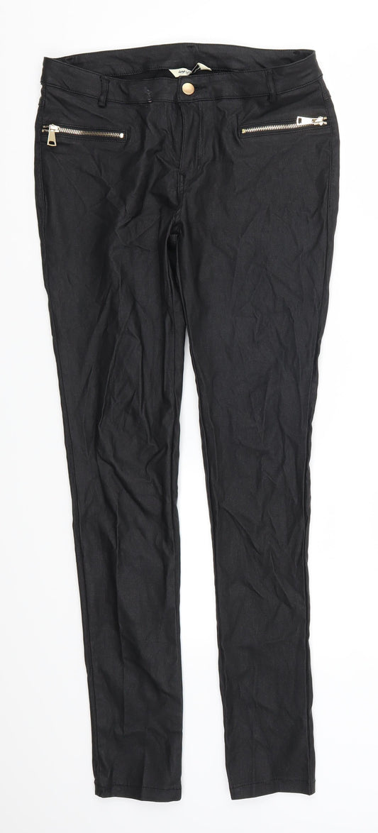 King of Fashion Womens Black Trousers Size 30 in L30 in