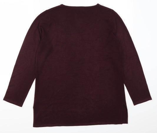 BHS Womens Red Pullover Jumper Size 14