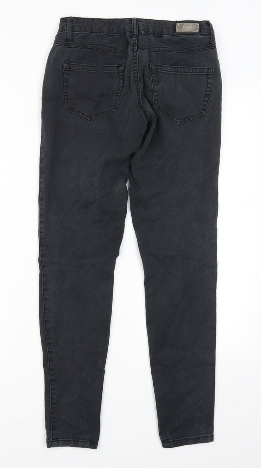 Mango Womens Grey Denim Straight Jeans Size 6 L29 in