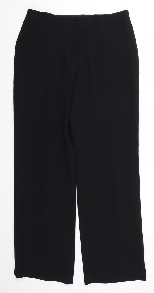 Viatvoli Womens Black Trousers Size 34 in L32.5 in
