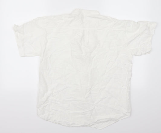 And Made Collection Mens White Button-Up Size S