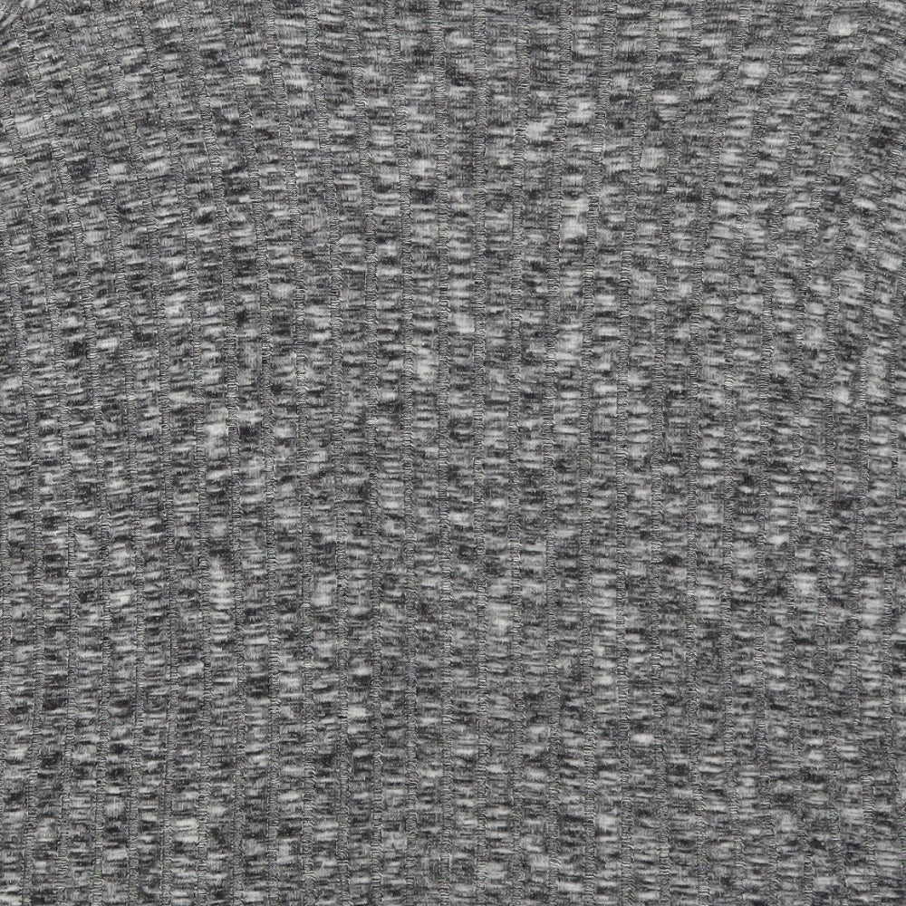 Brand and care label for BDG women’s grey cardigan jumper, size XS