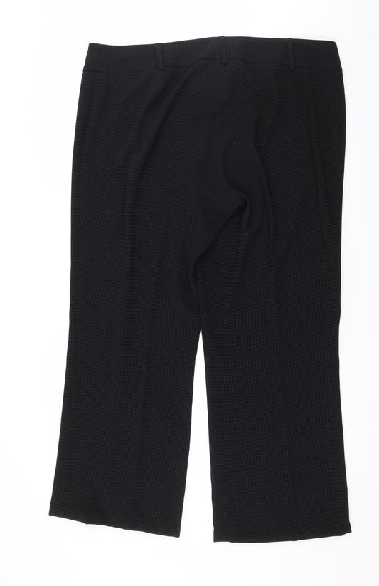 Amartanto Womens Black Polka Dot Trousers Size 18 L28 in