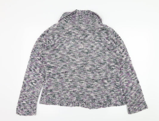 Preworn Womens Purple Knit Cardigan Jumper Size M