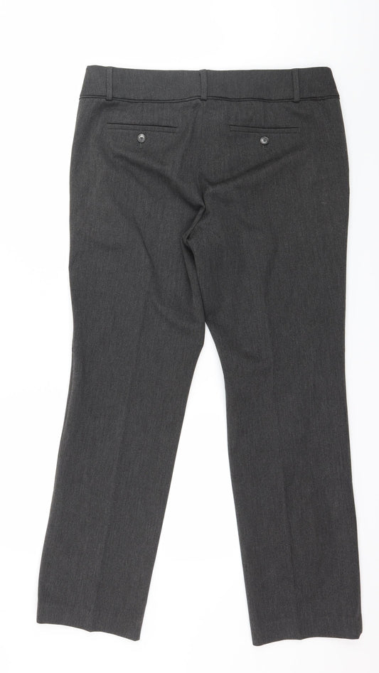 Ann Taylor Womens Grey Trousers Size 12 L30 in