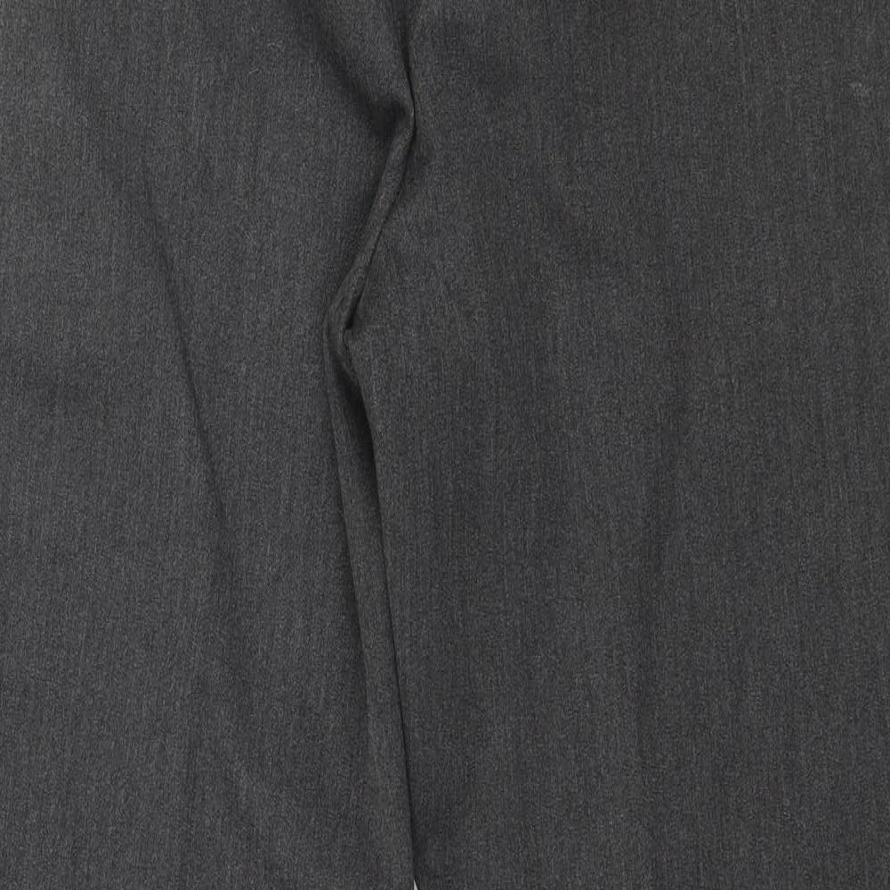 Brand and care label for Ann Taylor women’s grey trousers, size UK 12, 30-inch leg
