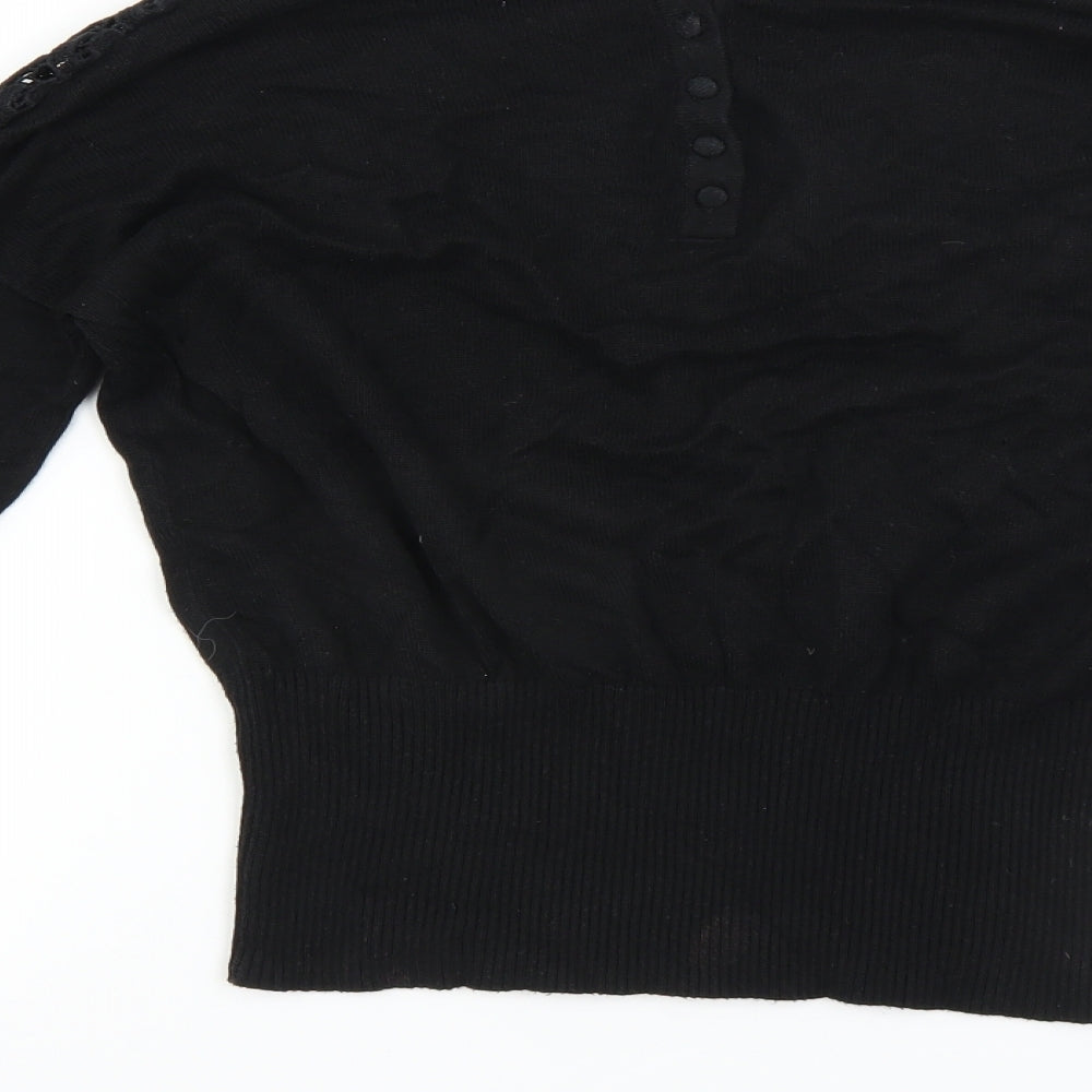 Brand and care label for Vero Moda women’s black jumper, size S