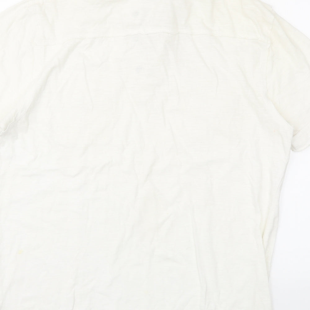 Paper Denim & Cloth Mens White Polo Size M