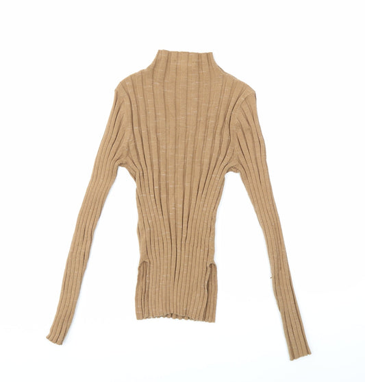 Topshop Womens Brown Knit Pullover Jumper Size XS