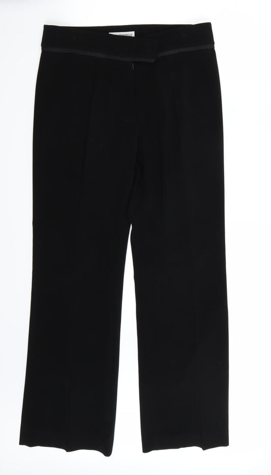 Quin and Donnelly Womens Black Trousers Size 12 L31 in