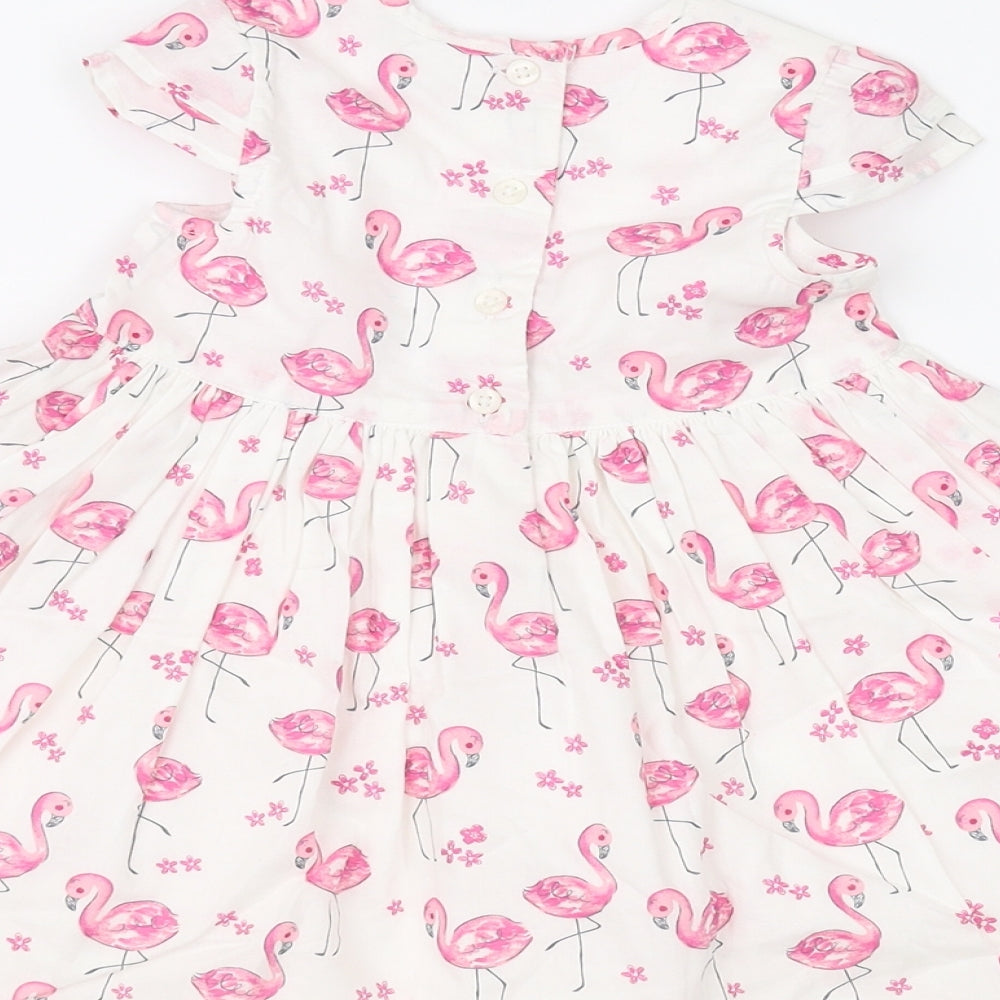 Preworn White Floral A-Line Size 9-12 Months