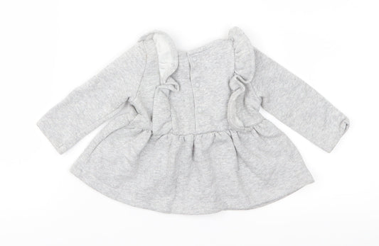 Carter's Girls Grey Jersey Fit & Flare Size 3-6 Months