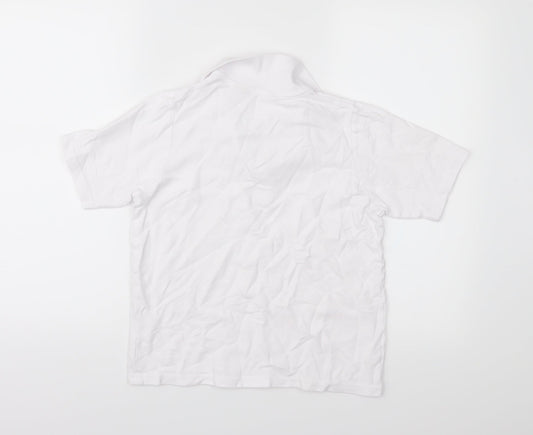 EWM Womens White Basic Polo Size S