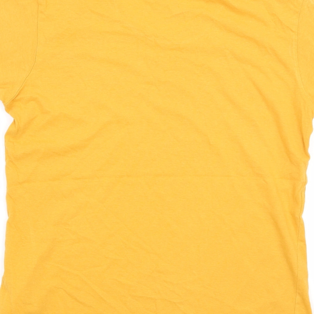 Preworn Womens Yellow Basic T-Shirt Size XS - Boss Lady