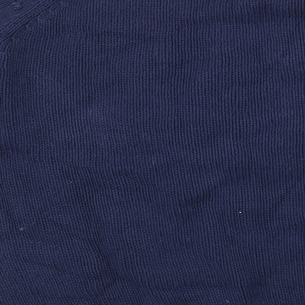 Brand and care label for Part Two women’s blue knit jumper, size S