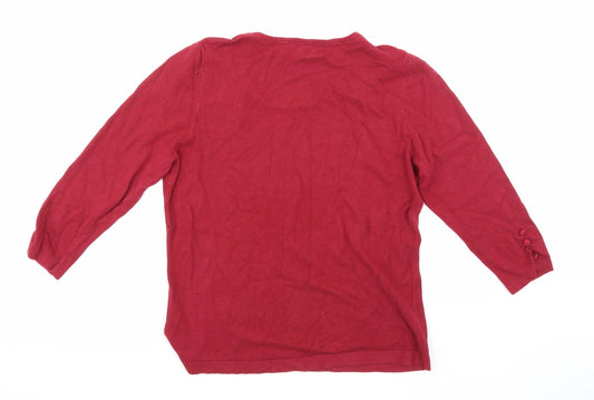 Per Una Womens Purple Knit Pullover Jumper Size 14