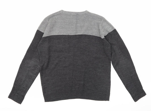Cedar Wood State Mens Grey Knit Pullover Jumper Size XL