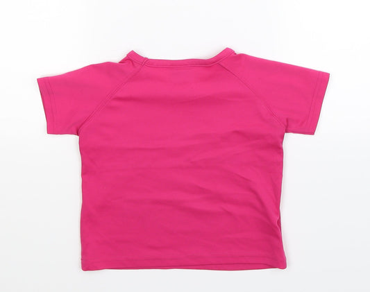 Sports Trading Girls Pink Striped Basic Blouse Size 3 Years