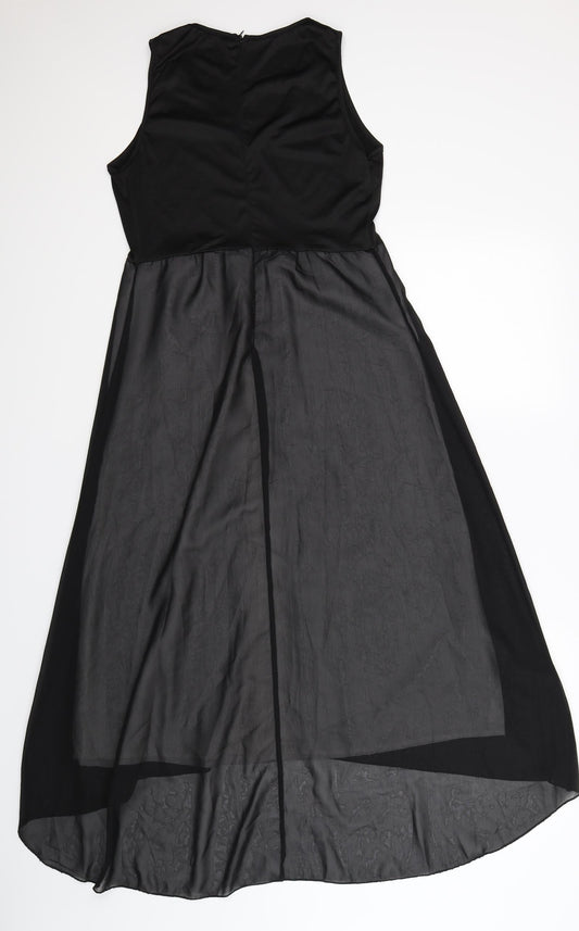 Preworn Womens Black Maxi Size 10