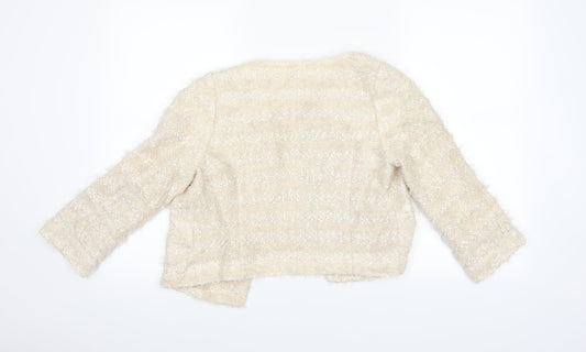 Michael Klein Womens Beige Cardigan Jumper Size 38