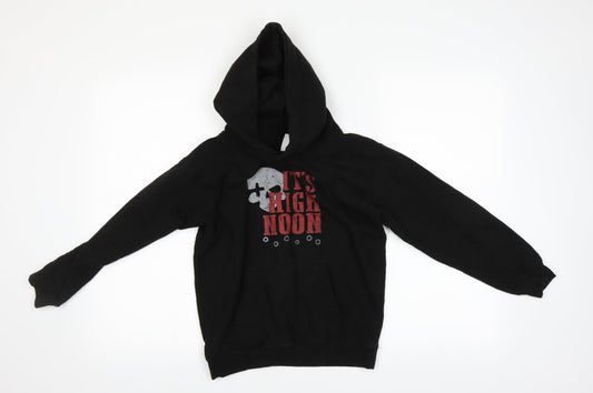 Just Hoods Boys Black Pullover Sweatshirt Size 9 Years