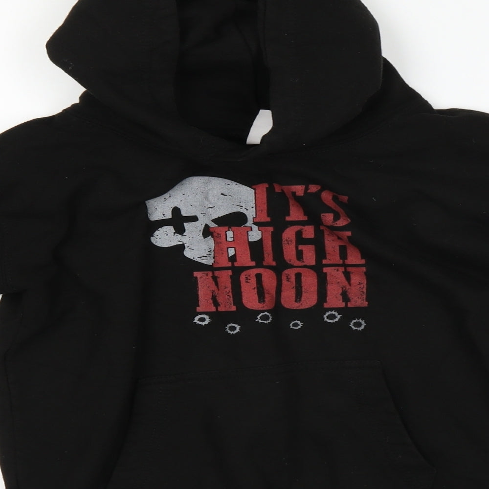 Just Hoods Boys Black Pullover Sweatshirt Size 9 Years
