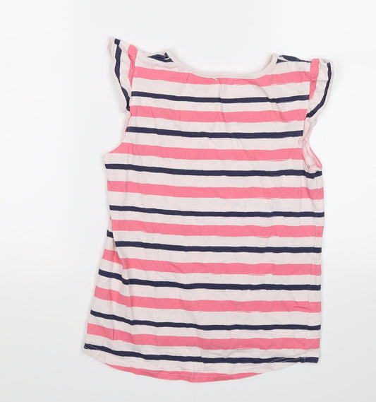 Nutmeg Girls Pink Striped Tunic T-Shirt Size 10 Years