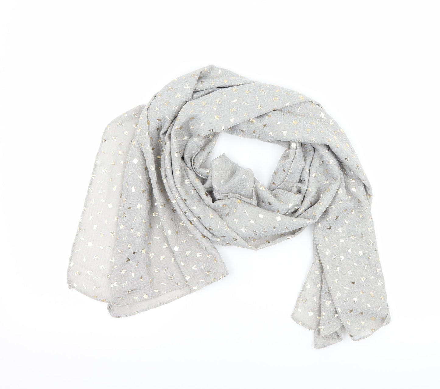 Peacocks Womens Grey Geometric Scarf
