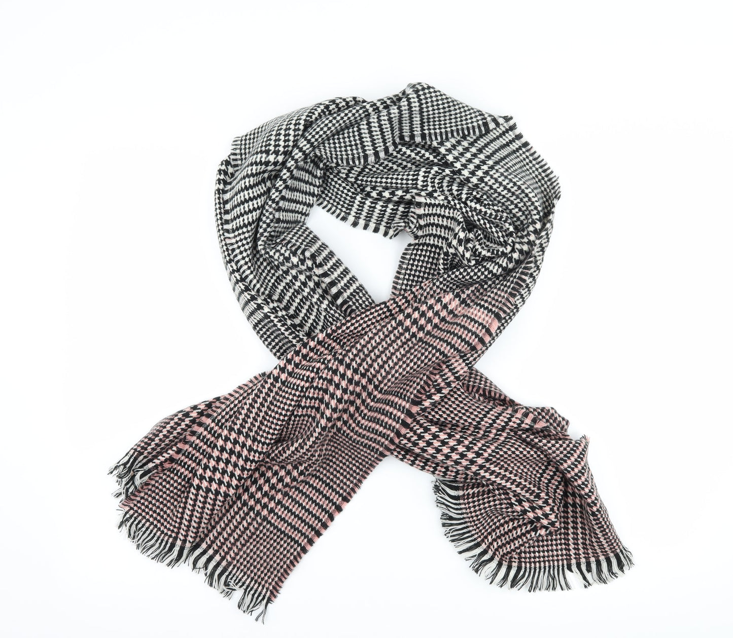 Preworn Womens Grey Houndstooth Scarf
