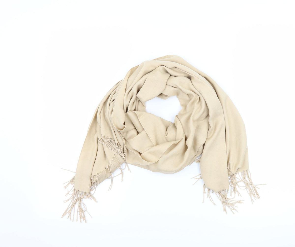 Front view of Preworn women’s beige scarf