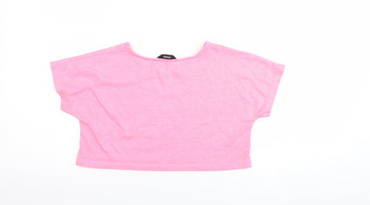 George Girls Pink Cropped T-Shirt Size 7-8 Years - graphic