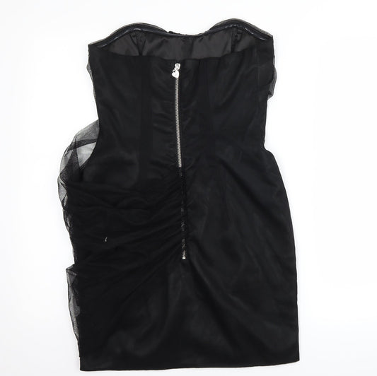 Lipsy Womens Black Bodycon Size 10
