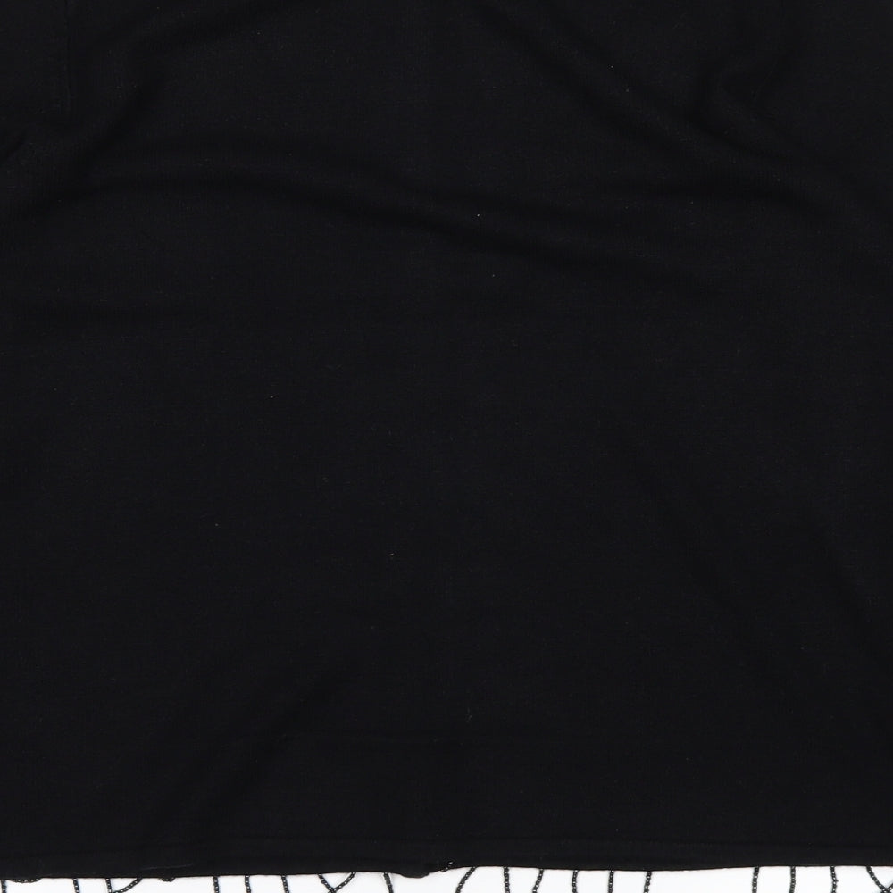 Brand and care label for OPUS women’s black cardigan jumper, size S