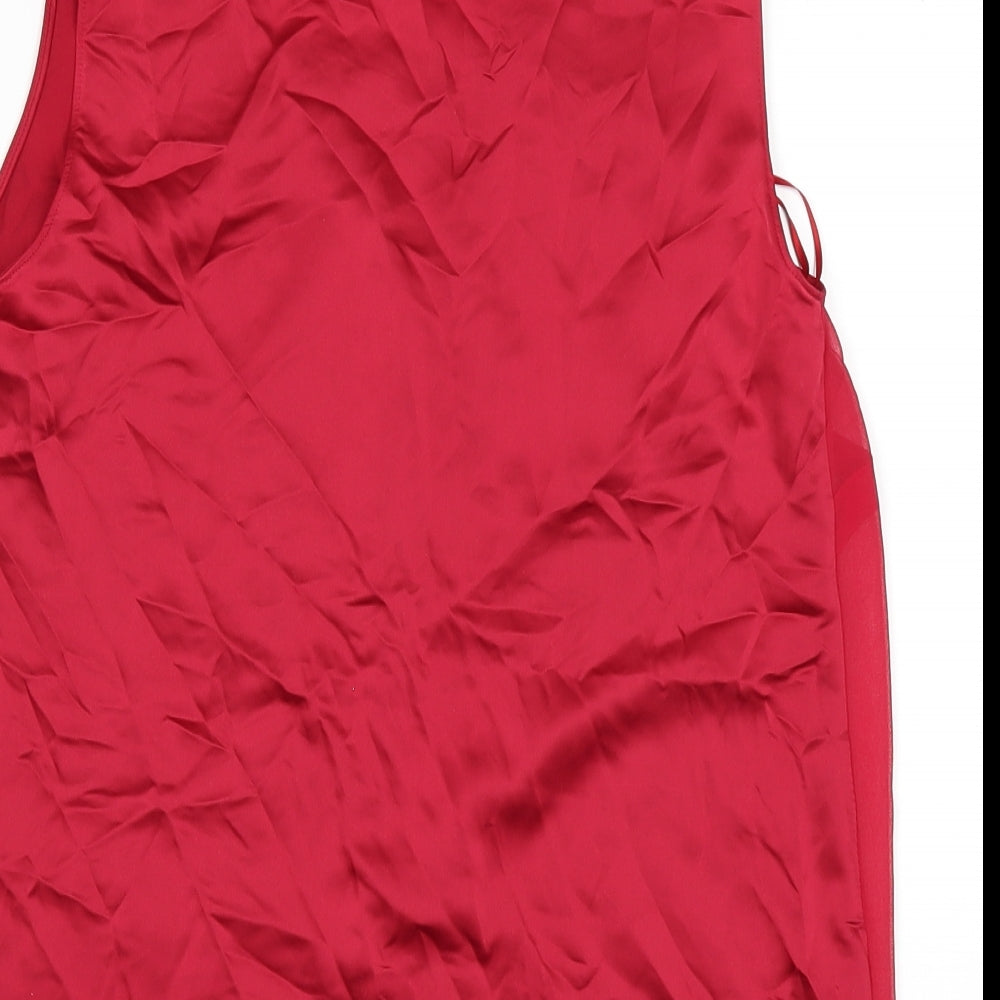 Marks and Spencer Womens Red Basic T-Shirt Size 6