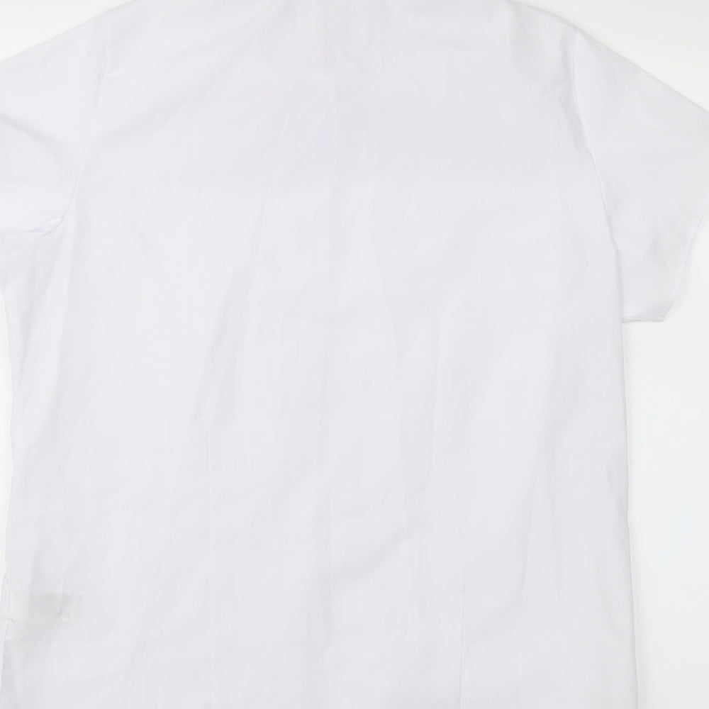 M&S Girls White Basic Button-Up Size S