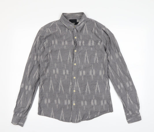 ASOS Mens Grey Button-Up Size S