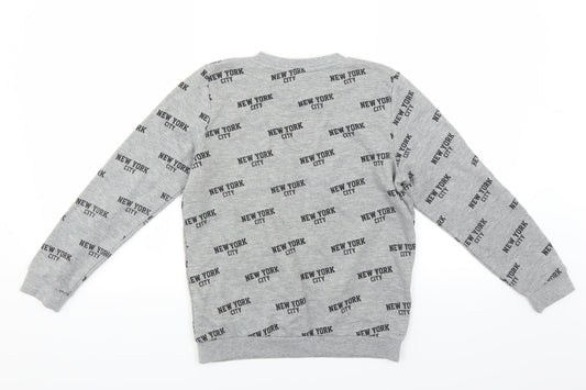 Primark Boys Grey Pullover Sweatshirt Size 10-11 Years - New York City