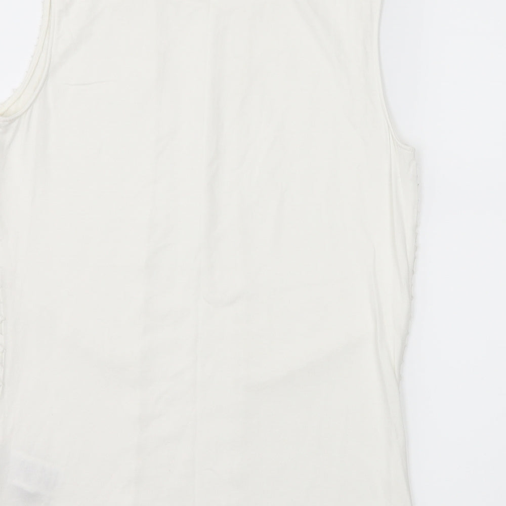 Debenhams Womens White Jersey Basic Tank Size 10