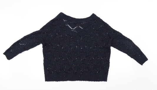 River Island Womens Blue Pullover Jumper Size 8
